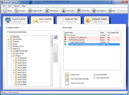 duplicate file cleaner network drives